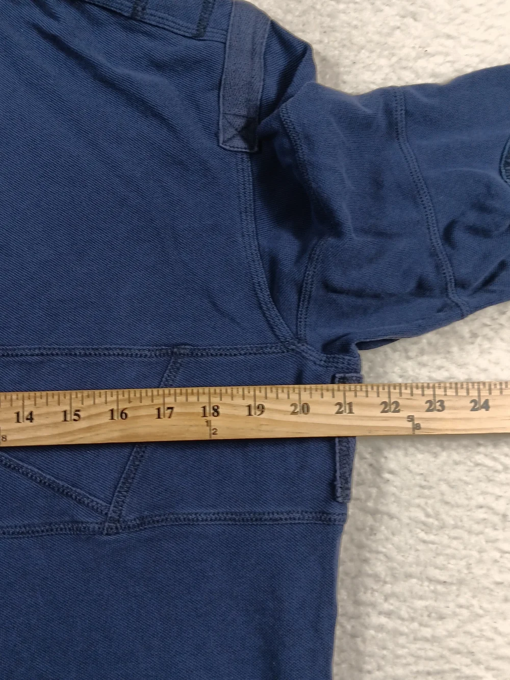 Vintage Polo Ralph Lauren Shirt Mens Medium Blue Rugby Pronged Snap Big Pony
